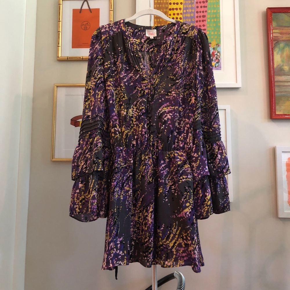 Parker Silk Long Sleeved Dress